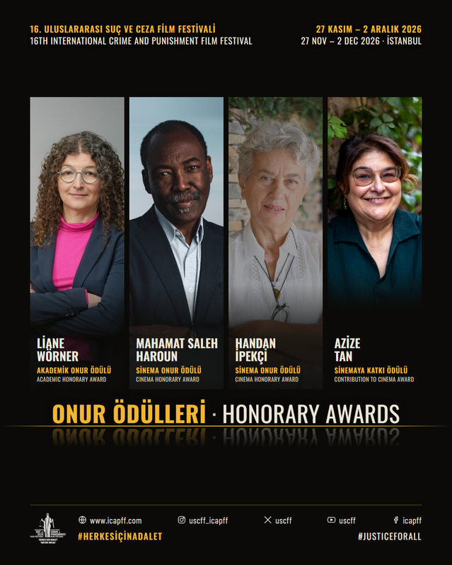 16. Suç ve Ceza Film Festivali'nde onur ödülleri Haroun ve İpekçi'ye verilecek
