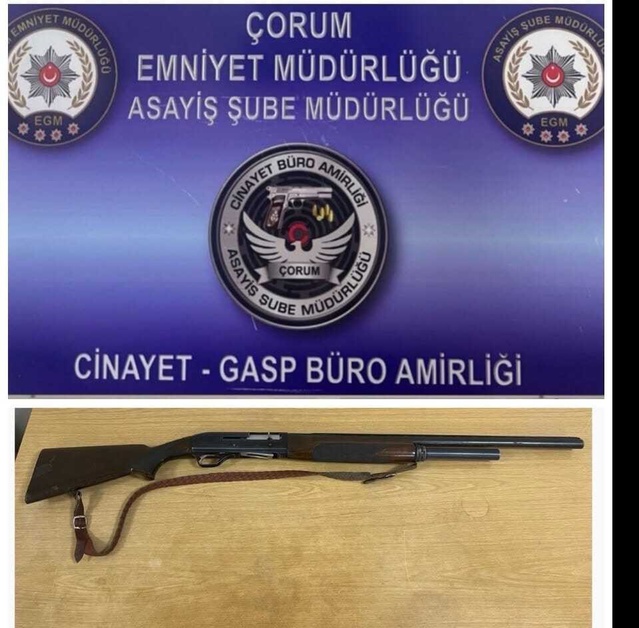 Çorum'da polis denetimlerinde 4 tabanca ile 4 av tüfeği ele geçirildi