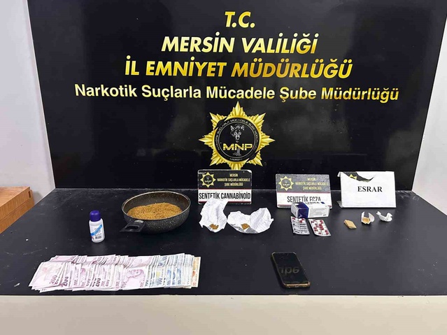 Mersin'de operasyonda 177,01 gram kannabinoid ele geçirildi, 1 şüpheli tutuklandı