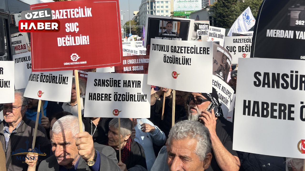 Ankara’da gazeteciler basın özgürlüğü için yürüdü