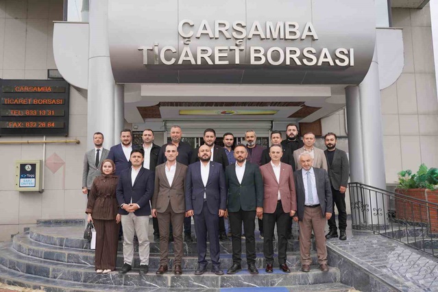 Samsun Çarşamba'da Müftü ve ÇARGİAD, Ticaret Borsası'nın yeni yönetimini ziyaret etti