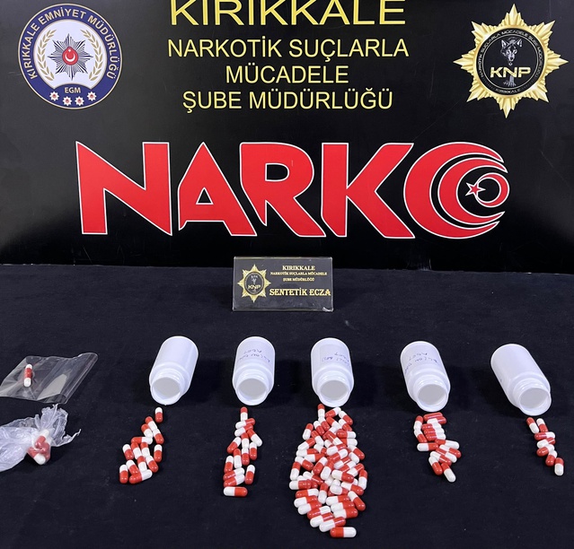 Kırıkkale'de uyuşturucu çalışmasında 110 sentetik ele geçirildi, 3 şüpheli tutuklandı