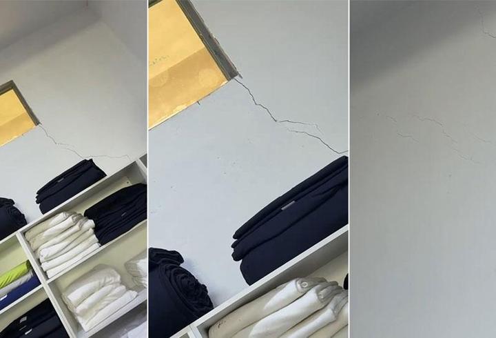 Yeni görüntü: Maltepe'deki bina çökmeden önce çatlakları görüntülemişler