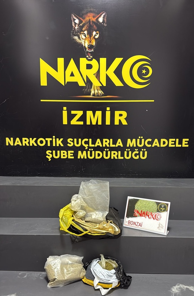 İzmir Konak'ta 1 kilo 950 gram bonzai ele geçirildi, 1 şüpheli gözaltına alındı