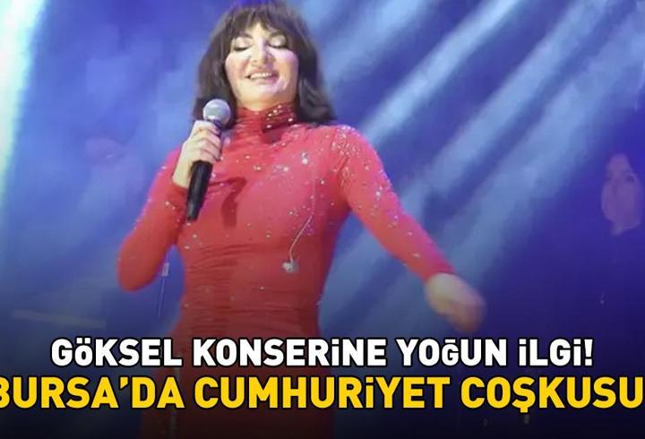 Bursa'da Cumhuriyet coşkusu! Göksel unutulmaz bir gece yaşattı