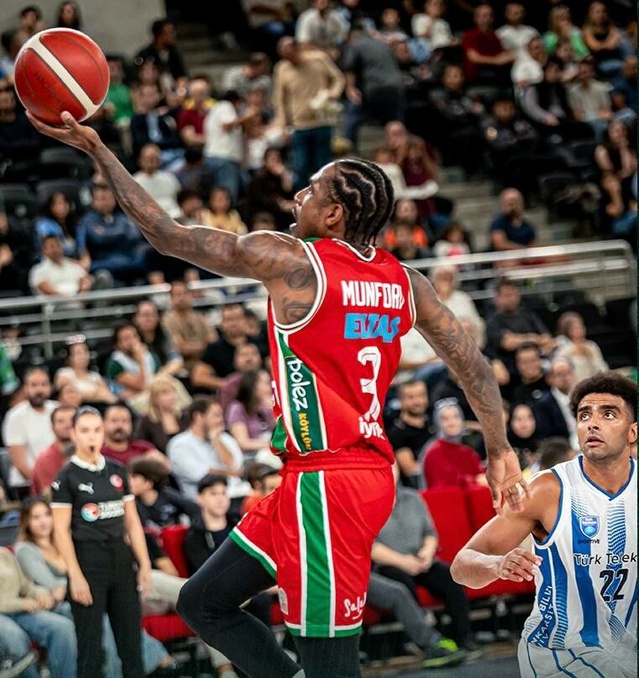 Karşıyaka'nın guardı Xavier Munford'un 6 hafta sahalardan uzak kalması bekleniyor