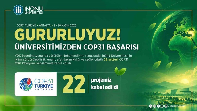 YÖK değerlendirmesinde İnönü'nün 22 projesi COP31 YÖK Pavilyonuna kabul edildi