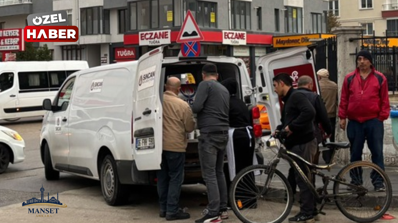 Sincan Belediyesinden hastane önünde sıcak çorba ikramı