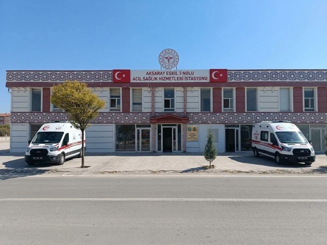 Aksaray Eskil'de 112 Acil Sağlık İstasyon Merkezi görevlendirmelerle hizmete başladı