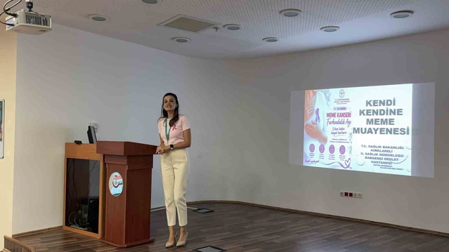 Babaeski Devlet Hastanesi'nde kadınlara meme kanseri farkındalık eğitimi düzenlendi