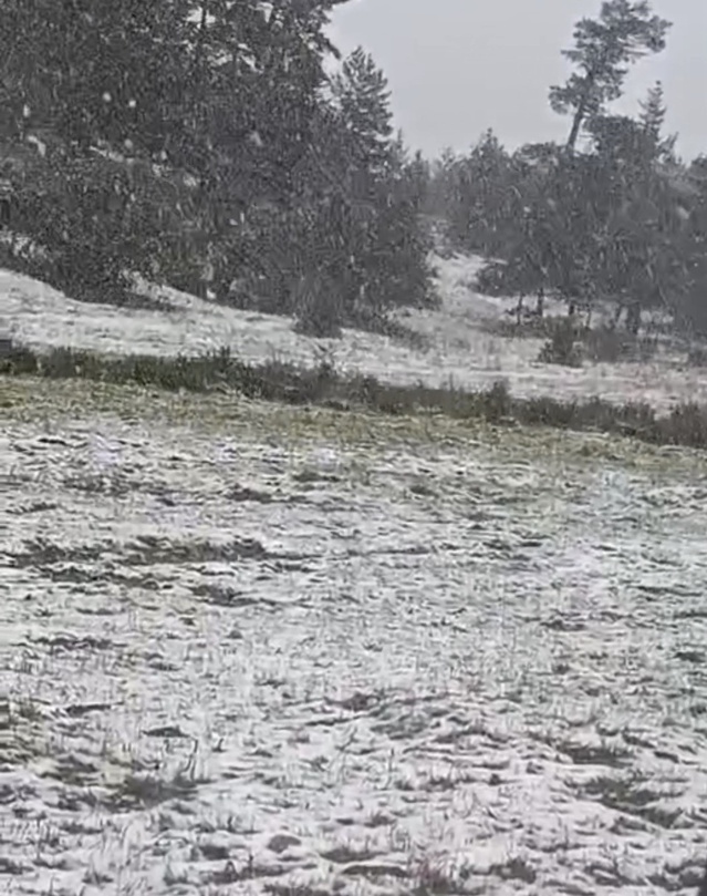 Eskişehir Alpu'da kar yağışı Arıkaya Mahallesi'ndeki dağlık alanları beyaza bürüdü