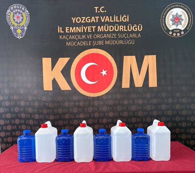Yozgat Boğazlıyan'da 30 litre etil alkol ele geçirildi, 2 şüpheli gözaltına alındı
