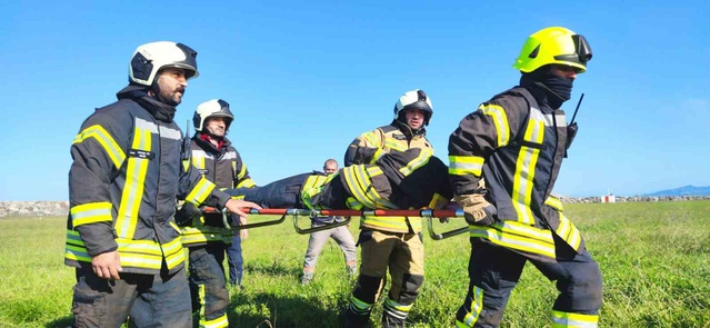 Ordu-Giresun Havalimanı tatbikatında ARFF yangına 3 dakikanın altında müdahale etti