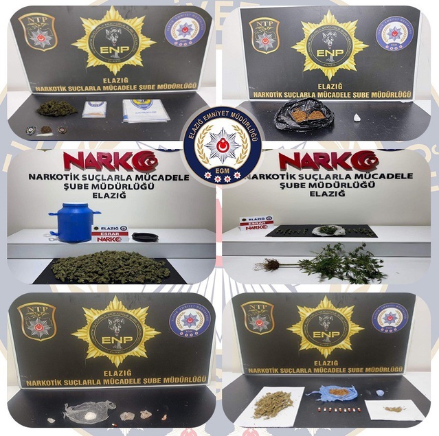 Elazığ'da 1 kilo 738 gram sentetik kannabinoid ele geçirildi, 12 şüpheli tutuklandı