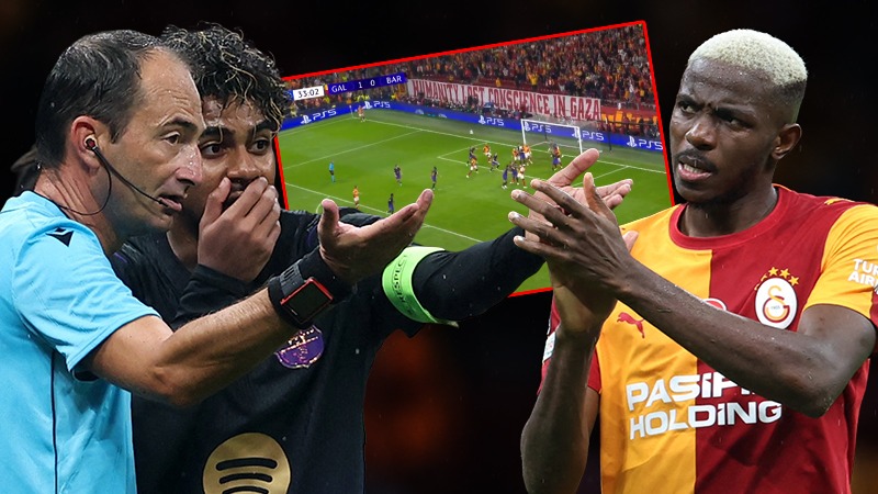 Galatasaray-Barcelona maçının seyrini değiştiren karar doğru mu? "Bizim gibi TV'den izler"