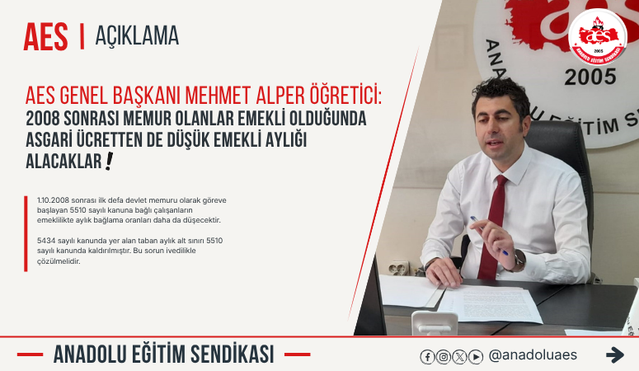 BASK Başkanı Öğretici, 2008 sonrası memurların emekli aylığına ivedi çözüm istedi
