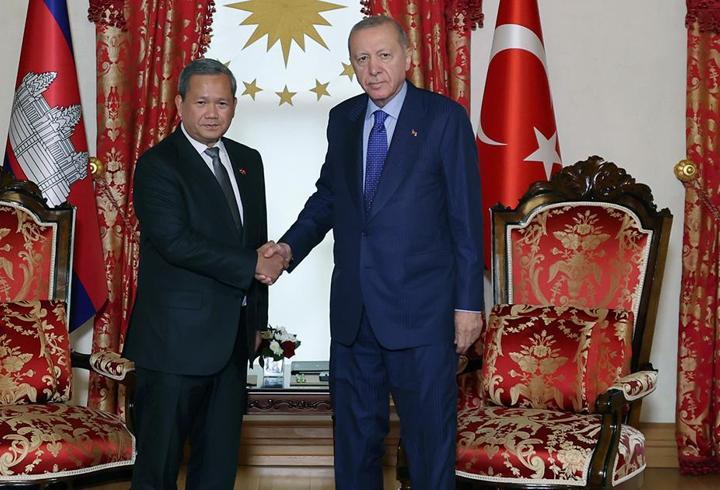 Cumhurbaşkanı Erdoğan, Kamboçya Başbakanı Hun Manet'i kabul etti