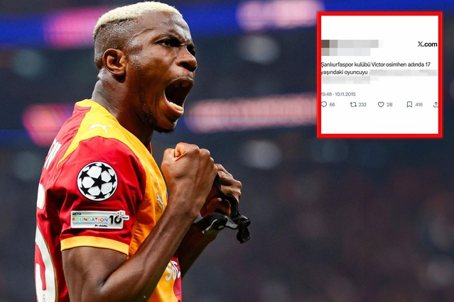 Osimhen'i 16 yaşındayken Şanlıurfaspor'a önermiş: 11 yıl önceki paylaşım yeniden gündemde
