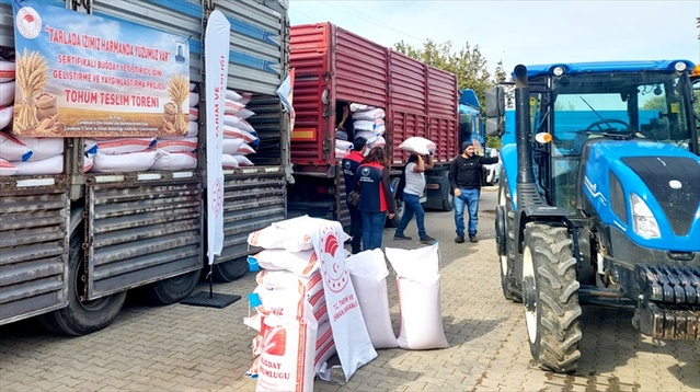 Gelibolu'da 52 üreticiye yüzde 50 hibeli 61 ton sertifikalı buğday tohumu verildi