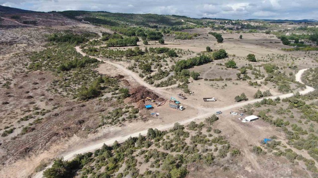 Kastamonu Araç'ta 2 bin 736 hektar alanda temizlik sürüyor, kökler enerjiye dönüşüyor
