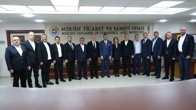 Mersin OSB heyeti, MTSO Başkanı Yıldızgörer'e hayırlı olsun ziyaretinde bulundu