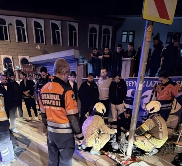 Beykoz'da direksiyon hakimiyetini kaybeden motosiklet sürücüsü direğe çarparak öldü
