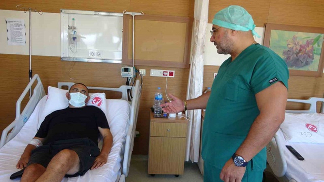 Gelibolu'da Nurdoğan Alyaz eşinden nakille 8 günde taburcu olacak duruma geldi