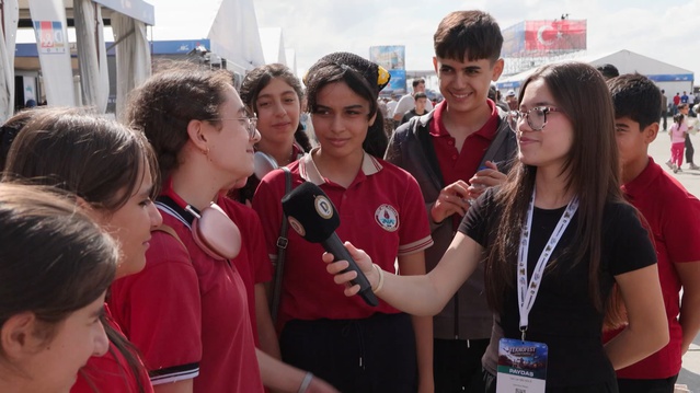 Demirören Medya Lisesi öğrencileri TEKNOFEST Şanlıurfa'yı sahadan haberleştiriyor