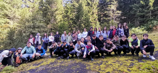 Giresun'da 37 lise öğrencisi Kuzalan Tabiat Parkı'nı yürüyüşle keşfetti