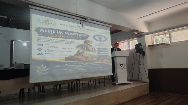 Cizre'de MESEM ve CESO işbirliğiyle öğrencilere Ahilik semineri verildi
