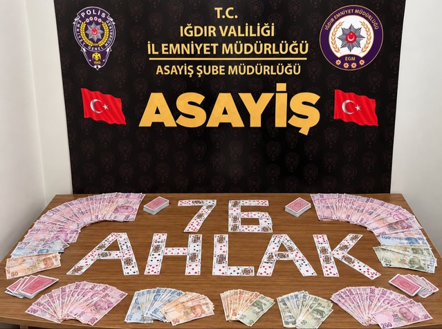 Iğdır'da son ayda kumar ve fuhuşla mücadelede 13 kişiye 150 bin 852 TL ceza verildi