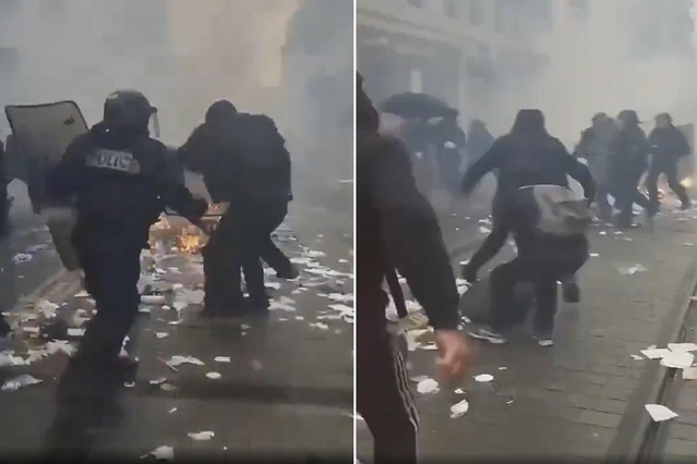Film değil gerçek! Öğrencilerle polis sokakta karşı karşıya geldi