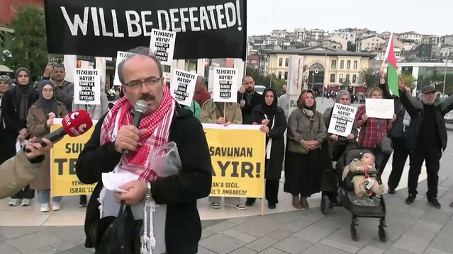 "Mekke Anlaşması" Üsküdar’da protesto edildi: "Bu emperyalist projeye geçit vermeyin"
