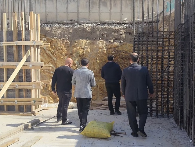 Bayburt Aydıntepe'de Merkez Camii inşaatında Müftü Koyuncu incelemelerde bulundu