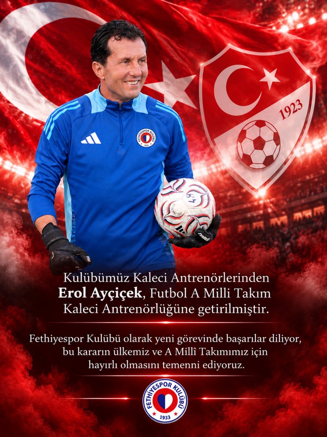 Fethiyespor antrenörü Ayçiçek, A Milli Takım'da Sergen Yalçın'ın ekibine katıldı