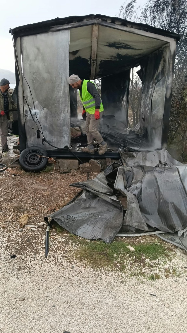 Burdur Çallıca'da konteyner ev yangınında 85 yaşındaki Durdu Şimşek hayatını kaybetti