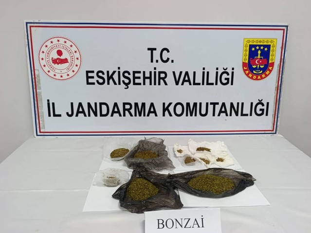 Eskişehir'de jandarma araçta 174 gram bonzai ele geçirdi, 1 şüpheli tutuklandı