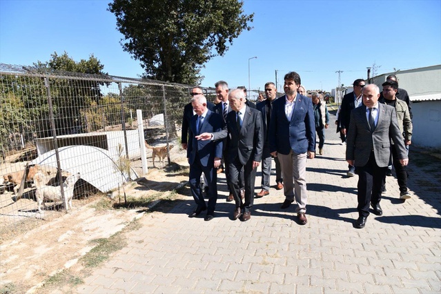 Keşan Kaymakamı ve Belediye Başkanı Hayvanları Koruma Günü'nde bakımevine gitti