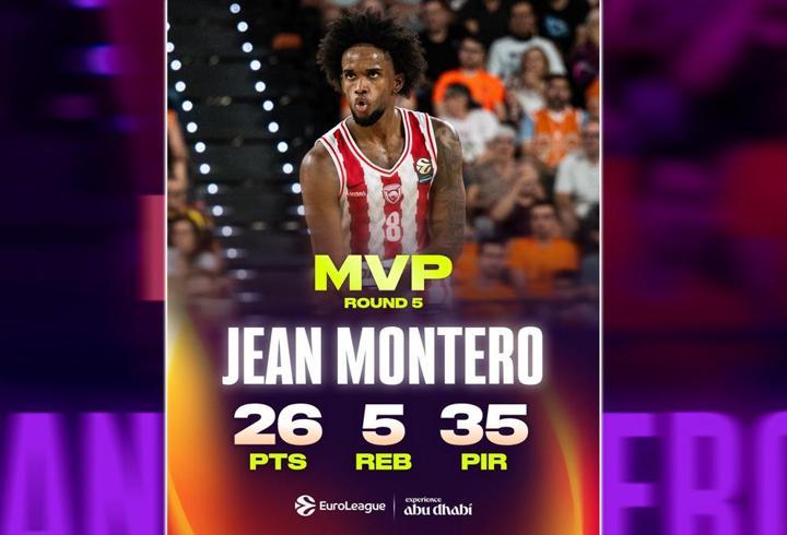 EuroLeague'de haftanın MVP'si Jean Montero oldu