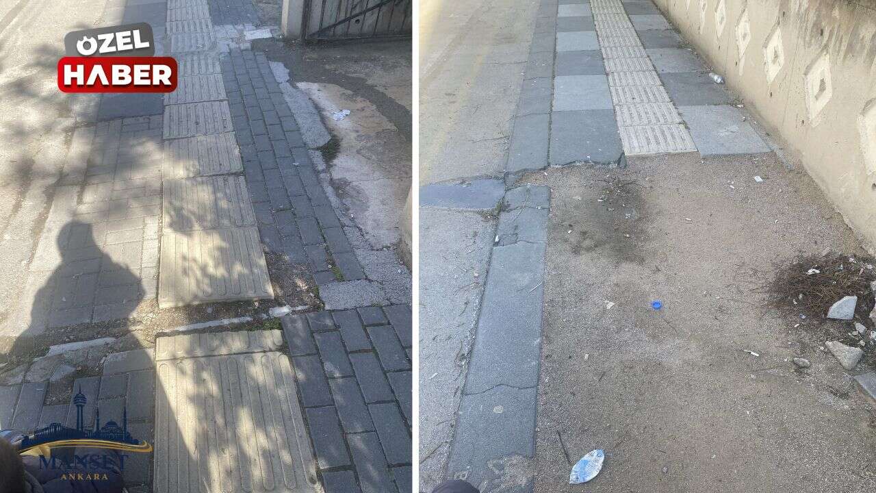 Etimesgut'ta kaldırımların yarısı yok! Vatandaş tepkili