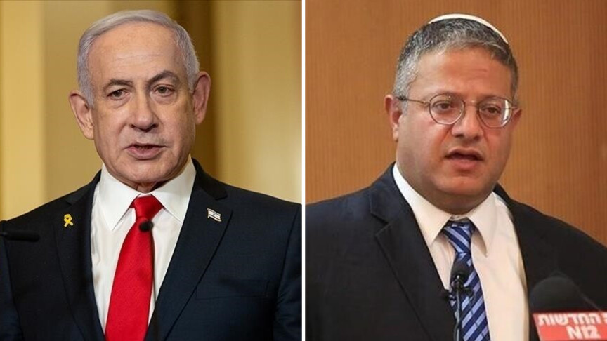 İsrail Başbakanı Netanyahu, aşırı sağcı Bakan Ben-Gvir'le hükümet kurma çalışmalarını görüştü