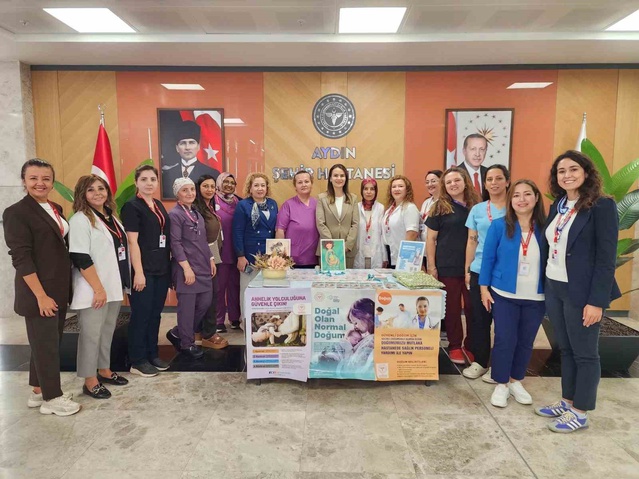 Aydın Şehir Hastanesi Normal Doğum Haftası'nda anne adaylarına bilgilendirme yaptı