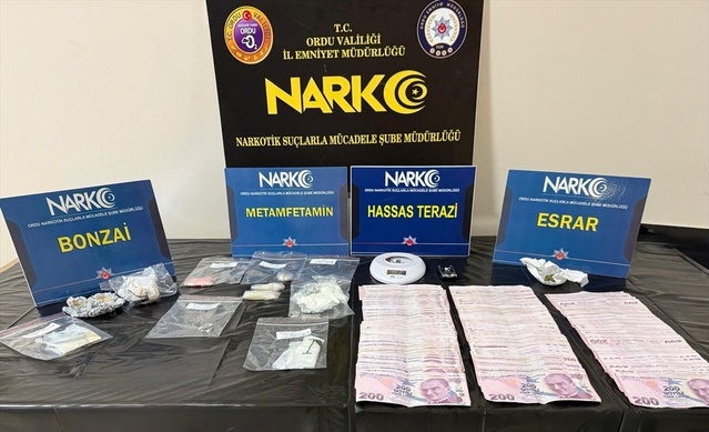 Ordu'da uyuşturucu operasyonunda 145 bin 200 lira ele geçirildi, 3 şüpheli tutuklandı