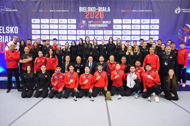 Bielsko-Biala'daki Dünya Karate Şampiyonası'nda Türkiye 4 gümüş ve 2 bronz aldı
