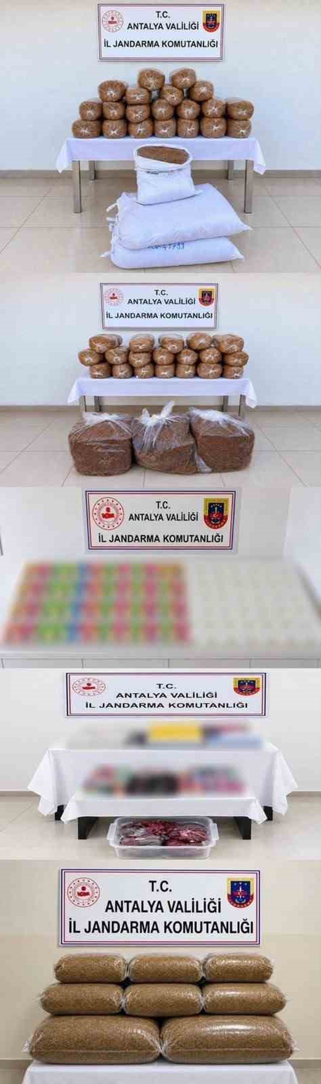 Antalya'da kaçak tütün operasyonunda 408 kilogram kıyılmış tütün ele geçirildi