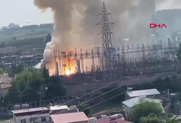 Diyarbakır'da trafo merkezinde yangın ve patlama: O anlar kamerada