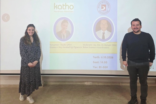 BŞEÜ, Almanya'da ebelik yapan İlayda Çırak'ı Erasmus+ stajında ağırladı