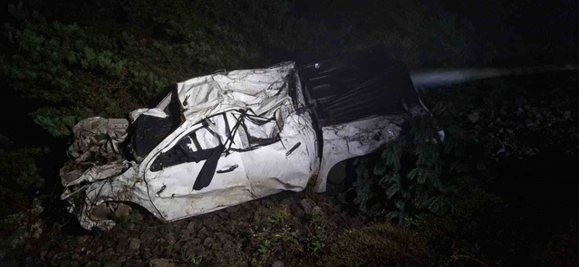 Artvin Yusufeli'de uçuruma yuvarlanan araçtan iki çocuk yaralı çıkarıldı, baba öldü