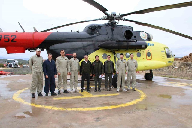 Kütahya Tavşanlı'daki yangın söndürme helikopteri 2026 sezonu görevini tamamladı