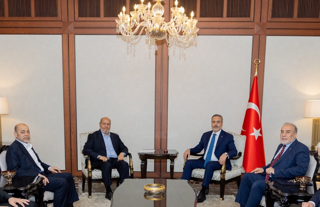 Dışişleri Bakanı Fidan, Hamas Siyasi Büro Şefi Hayye ve heyetini Ankara'da kabul etti